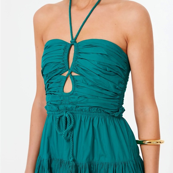 πΊπHPππΊ NWT Ulla Johnson Emmaline Midi Dress Verdigris - Picture 11 of 16